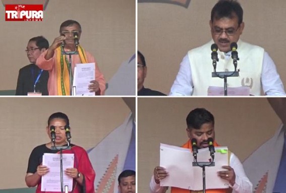 Ratan Lal Nath, Sushanta Chowdhury, Santana Chakma, Pranajit Singha Roy : The 4 Leaders who got Extensions of their Minister Posts for 2nd Time under Manik Saha Govt Ratan Lal Nath, Sushanta Chowdhury, Santana Chakma, Pranajit Singha Roy : The 4 Leaders who got Extensions of their Minister Posts for 2nd Time under Manik Saha Govt